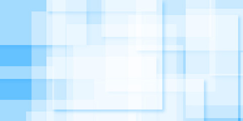 Abstract light blue gradient background with geometric pattern background arranged randomly, business and technology background. Abstract blue white hi-tech geometric minimal design background.