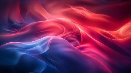 Canvas Print - The background of this image is an abstract motion background of blue and red lights