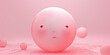 Embarrassment (Pink): A flushed, blushing face represented by a circle with rosy cheeks.