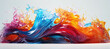 colorful watercolor ink splashes, paint 423