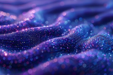 Wall Mural - this image displays a mesmerizing abstract texture with sparkles in shades of blue and purple, resem
