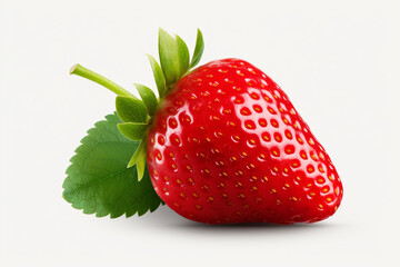 Wall Mural - Strawberry fruit isolated on transparent background. PNG format