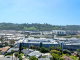 Fototapeta Na ścianę - Aerial view of house with blue sky in suburb city in San Diego, California, USA.