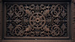 antique carved door with ornament