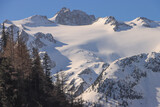 Fototapeta Dziecięca - Frühling im Mont-Blanc-Massiv; Blick vom Col de la Forclaz zur Aiguille de Tour (3540) mit Glacier des Grands
