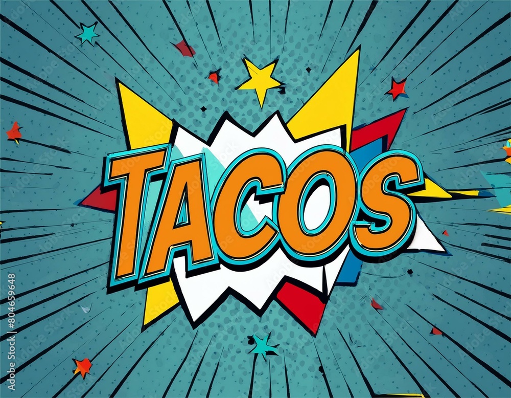 taco, illustration, sign, mexican, text, typography, design, font ...
