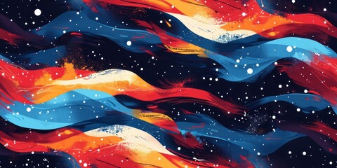 Wall Mural - abstract background with colorful waves