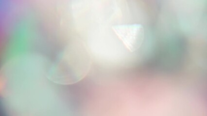 Wall Mural - Flickering Light Refractions. Loop. The light passes through the facets of a slowly rotating diamond and creates repetitive sparkling highlights and rainbow colors