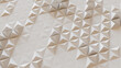 © RocknRoller Studios - White Geometric Surface with Triangular Pyramids. High Tech, Light 3d Wallpaper.