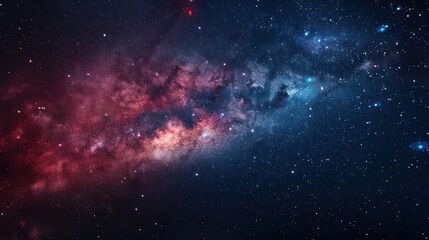 Wall Mural - a breathtakingly detailed image of the vast starry galaxy, filled with colorful cosmic dust and glow