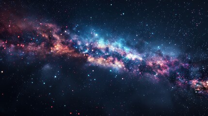 Wall Mural - An up close view of the Milky Way galaxy, showcasing the density and vibrancy of stars that compose it