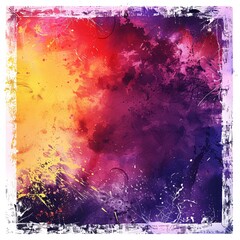 Wall Mural - Abstract background with grunge texture and yellow color splashes