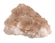 Baryte barium sulfate BaSO4 mineral stone isolated on white background. Mineralogy stones gem concept.