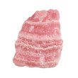 Rhodochrosite manganese carbonate MnCO3 mineral stone isolated on white background. Mineralogy stones gem concept.