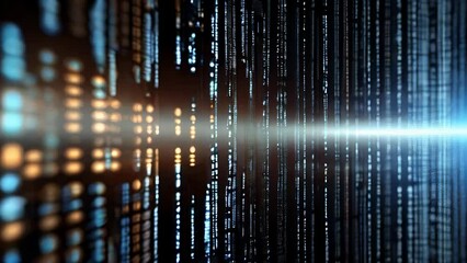 Digital binary code matrix background