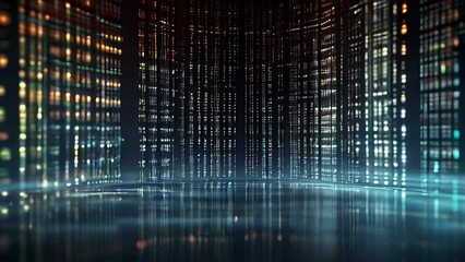 Digital binary code matrix background