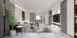 3d render of luxury home interior