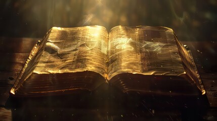 Shining Holy Bible - Ancient Book banner, illuminated message