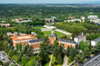 Buildings of the great Complutense University of Madrid in the north of the city, Spain.