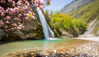 Wall Mural - beautiful waterfall in tureni gorges