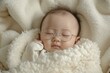 Innocent Baby wearing glasses color. Space infant. Generate Ai