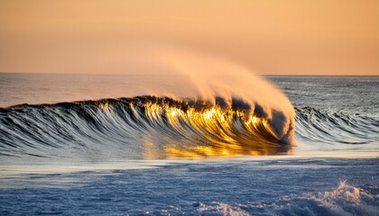 Wall Mural - chrome waves background