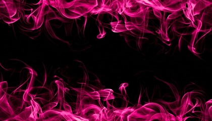 Wall Mural - empty dark background with magenta smoke