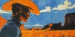 cowboy background image for country music, wild west, western