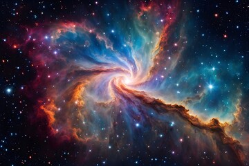 vibrant cosmic universe colorful galaxy background