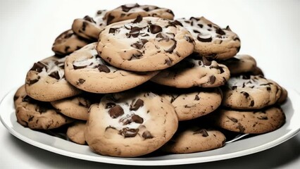 Poster - A plate of chocolate chip cookies