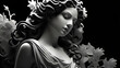 Statues with Greek sculpture, perfect composition, beautiful and intricate details, fine art photography, and realistic concept art personalities.