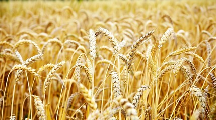 Wall Mural - Crops in Fields - Images of different crops like wheat, corn, and rice, often showcasing vast fields. 