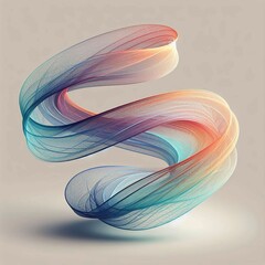 Wall Mural - Flowing Abstract Ribbon: A Delicate Design