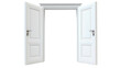 © NansiPhoto - Open home door elements for open and close isolated on white png background, interior design concept