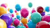 Fototapeta  - colorful balloons isolated on white