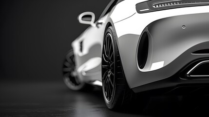 Wall Mural - Modern white sport car