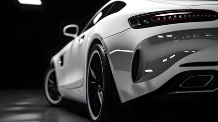 Wall Mural - Modern white sport car