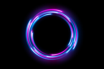 Wall Mural - Rounded Pink Blue Light Rotating, Suitable For Product Advertising, Product Design and Other, Vector Illustration