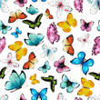 Butterfly, seamless pattern, watercolor, decoration, illustration, digital paper, wallpaper, gift paper, background 