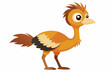 Emu bird cartoon vector illustration