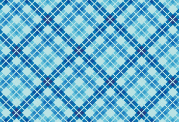 Wall Mural - Seamless checkered vector pattern. Seamless checkered vector pattern. Coarse vintage Blue plaid fabric texture. Abstract geometric background. Tablecloth for picnic Texture...