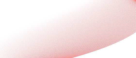 Canvas Print - abstract simple white red gradient wave line design can be used background.