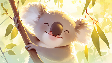 Wall Mural - Cute koala animal cartoon style vector