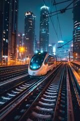 Poster - Speeding train traveling on a network of digital tracks