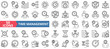© Uniconlabs - Time management icon collection set. Containing clock, sand, money, task list, target, hand, house icon. Simple line vector.