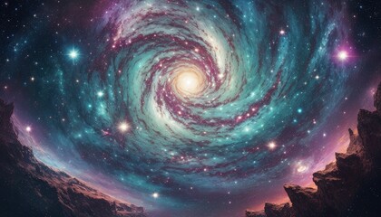 Wall Mural - space galaxy in space