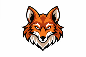 Sticker - dhole head logo vector illustration