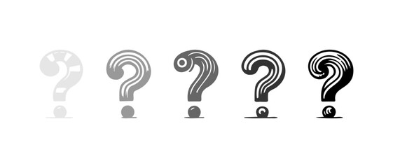 Doodle Question Mark, Sign and Symbol for Design, Presentation or Website elements.