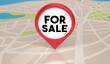 For Sale Home Listing House Property Real Estate on Market 3d Illustration