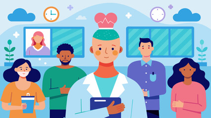 A mental health awareness campaign in a hospital featuring real stories of patients who have overcome stigma and received proper care.. Vector illustration